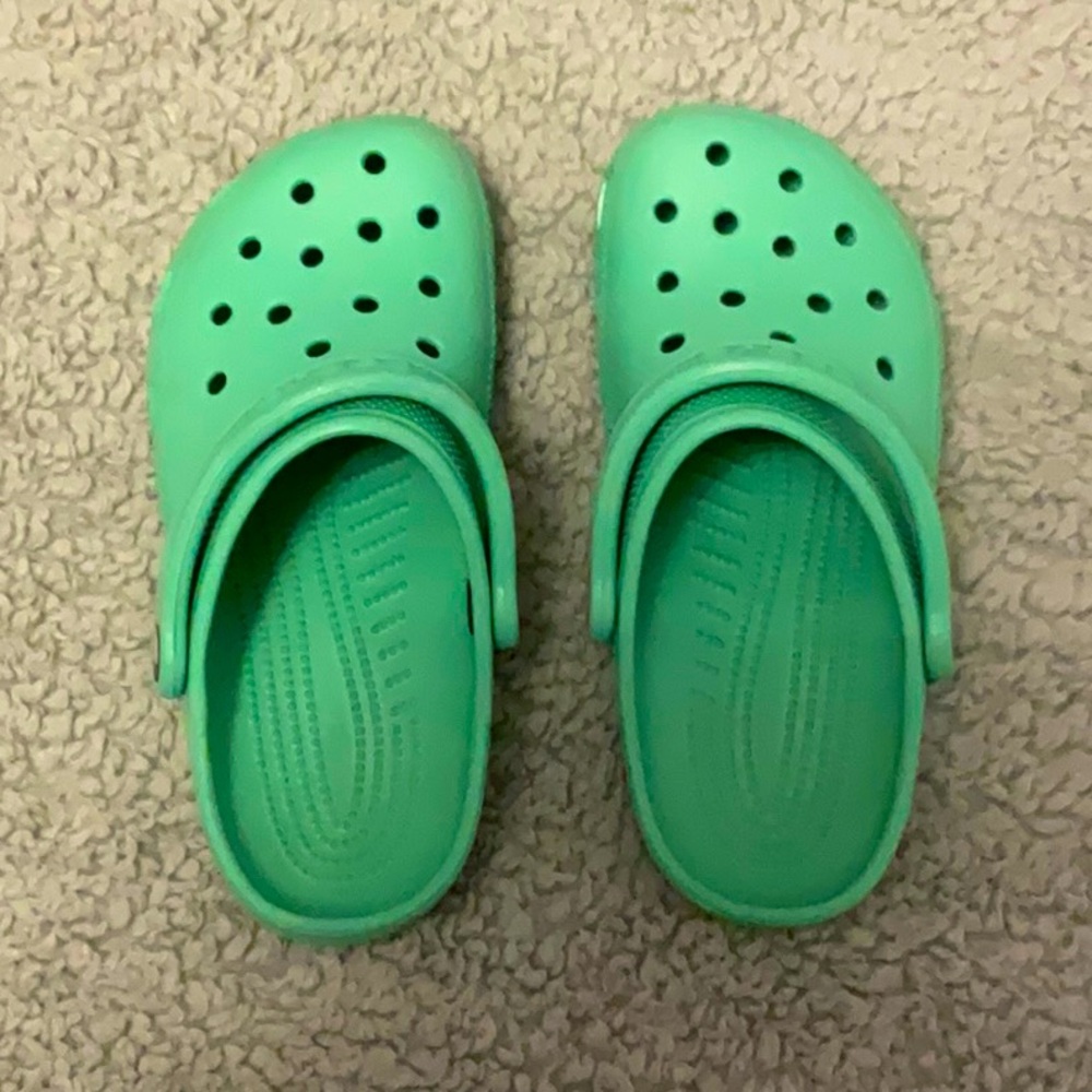Classic Crocs Teal ( Junior size 4 )